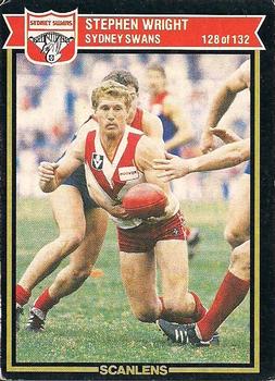 1987 Scanlens VFL #128 Stephen Wright Front